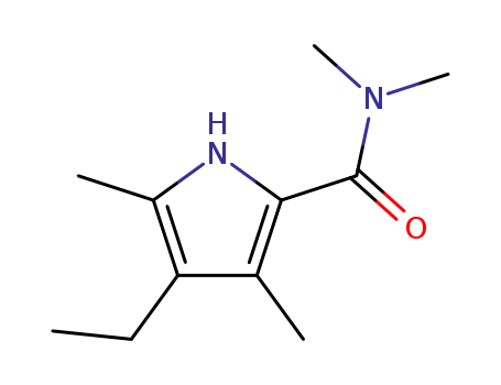 Molecular Structure of 13219-74-4 (1H-Pyrrole-2-carboxamide, 4-ethyl-N,N,3,5-tetramethyl-)