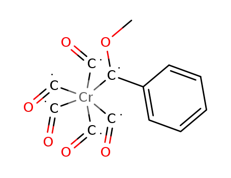 Molecular Structure of 27436-93-7 (Chromium,pentacarbonyl(methoxyphenylmethylene)-, (OC-6-21)-)