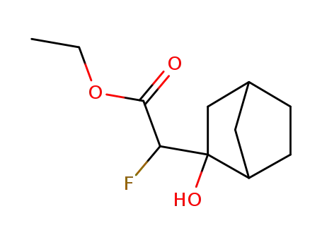 Molecular Structure of 92397-93-8 (Bicyclo[2.2.1]heptane-2-acetic acid, a-fluoro-2-hydroxy-, ethyl ester)