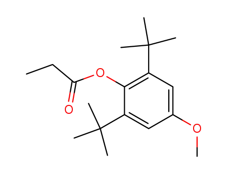 Molecular Structure of 73198-88-6 (Phenol, 2,6-bis(1,1-dimethylethyl)-4-methoxy-, propanoate)