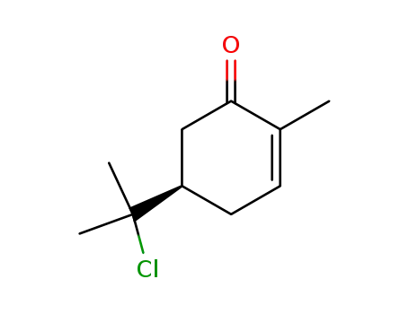2-Cyclohexen-1-one, 5-(1-chloro-1-methylethyl)-2-methyl-, (5R)-