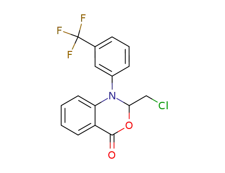 Molecular Structure of 137488-39-2 (4H-3,1-Benzoxazin-4-one,
2-(chloromethyl)-1,2-dihydro-1-[3-(trifluoromethyl)phenyl]-)