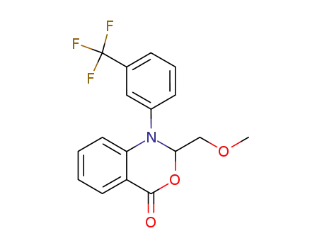 Molecular Structure of 137488-40-5 (4H-3,1-Benzoxazin-4-one,
1,2-dihydro-2-(methoxymethyl)-1-[3-(trifluoromethyl)phenyl]-)