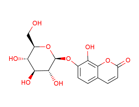 Daphnoside;   Daphnin；
Daphnetin 7-β-D-glucopyranoside