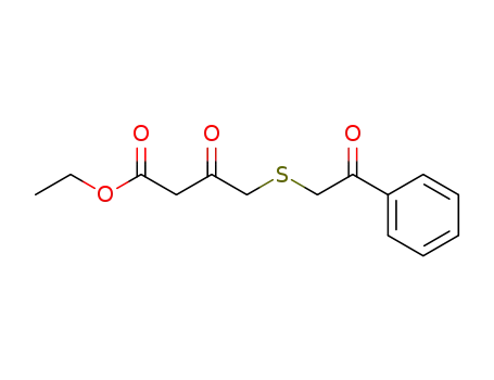 Molecular Structure of 114250-85-0 (Butanoic acid, 3-oxo-4-[(2-oxo-2-phenylethyl)thio]-, ethyl ester)