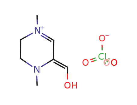 2,3,4,5-tetrahydro-5-(hydroxymethylene)-1,4-dimethylpyrazinium perchlorate