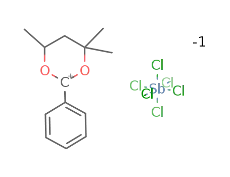 2-phenyl-4,4,6-trimethyl-1,3-dioxanium hexachloroantimonate