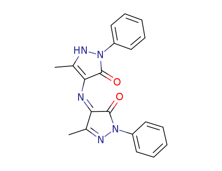 3H-Pyrazol-3-one, 4-[(1,5-dihydro-3-methyl-5-oxo-1-phenyl-4H-pyrazol-4-ylidene)amino]-1, 2-dihydro-5-methyl-2-phenyl-