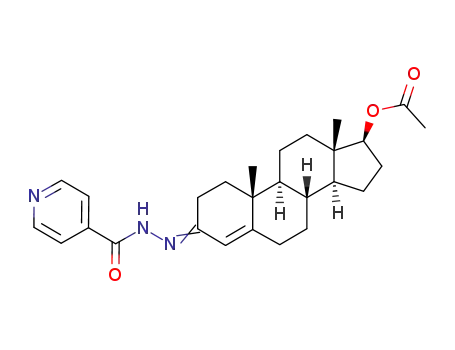 Acetic acid (8R,9S,10R,13S,14S,17S)-10,13-dimethyl-3-[(pyridine-4-carbonyl)-hydrazono]-2,3,6,7,8,9,10,11,12,13,14,15,16,17-tetradecahydro-1H-cyclopenta[a]phenanthren-17-yl ester