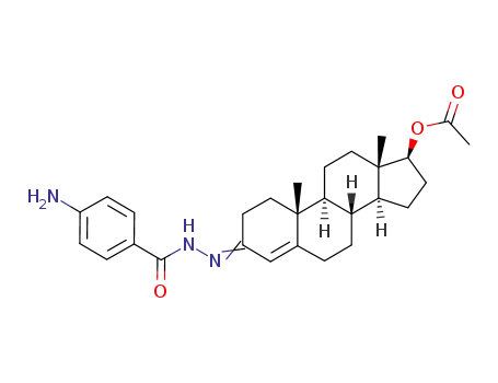 Acetic acid (8R,9S,10R,13S,14S,17S)-3-[(4-amino-benzoyl)-hydrazono]-10,13-dimethyl-2,3,6,7,8,9,10,11,12,13,14,15,16,17-tetradecahydro-1H-cyclopenta[a]phenanthren-17-yl ester