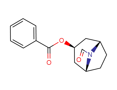 Molecular Structure of 89100-81-2 (8-Azabicyclo[3.2.1]octane-8-carboxaldehyde, 3-(benzoyloxy)-, exo-)
