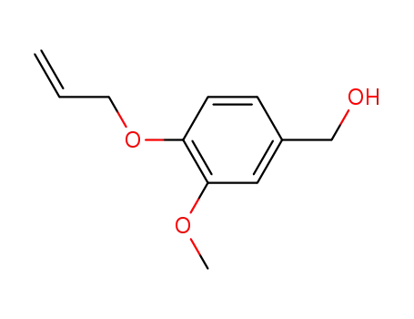 Molecular Structure of 86534-11-4 (Benzenemethanol, 3-methoxy-4-(2-propenyloxy)-)