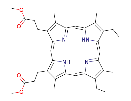 21H,23H-Porphine-2,18-dipropanoicacid, 7,12-diethyl-3,8,13,17-tetramethyl-, 2,18-dimethyl ester