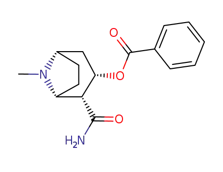 Molecular Structure of 155748-84-8 (8-Azabicyclo[3.2.1]octane-2-carboxamide, 3-(benzoyloxy)-8-methyl-,
(1R,2R,3S,5S)-)