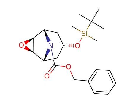 N-benzyloxycarbonyl-3α-<(t-butyldimethylsilyl)oxy>-6β,7β-epoxy-8-azabicyclo<3.2.1>octane
