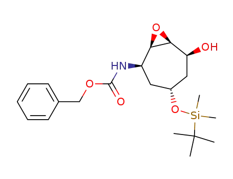 1β-hydroxy-2β,3β-epoxy-4β-<(benzyloxycarbonyl)amino>-6α-<(t-butyldimethylsilyl)oxy>cycloheptane