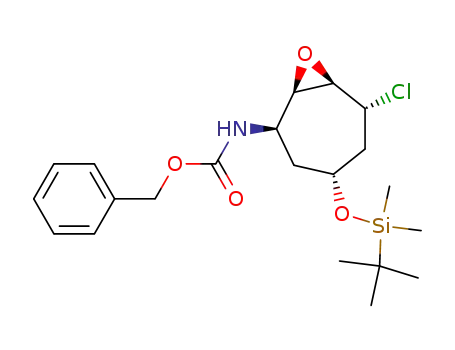 1α-chloro-2β,3β-epoxy-4β-<(benzyloxycarbonyl)amino>-6α-<(t-butyldimethylsilyl)oxy>cycloheptane