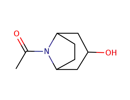 Molecular Structure of 4030-20-0 (1-(3-hydroxy-8-azabicyclo[3.2.1]oct-8-yl)ethanone)