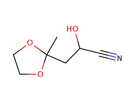 2-hydroxy-3-(2-methyl-1,3-dioxolan-2-yl)propanenitrile