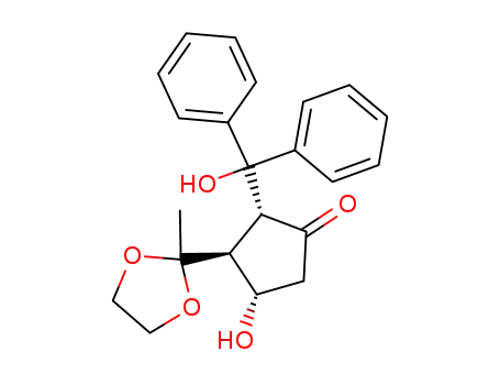 (2SR,3RS,4RS)-4-hydroxy-2-(diphenylhydroxymethyl)-3-(2-methyl-1,3-dioxolan-2-yl)cyclopentanone