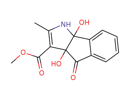 3a,8a-dihydroxy-2-methyl-8-oxo-3,3a,8,8a-tetrahydro-3-aza-cyclopenta[a]indene-1-carboxylic methyl ester