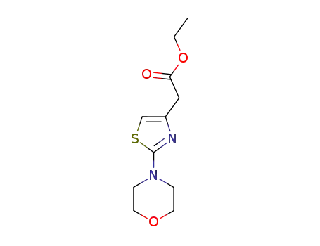 Molecular Structure of 329906-01-6 (4-Thiazoleacetic acid, 2-(4-morpholinyl)-, ethyl ester)