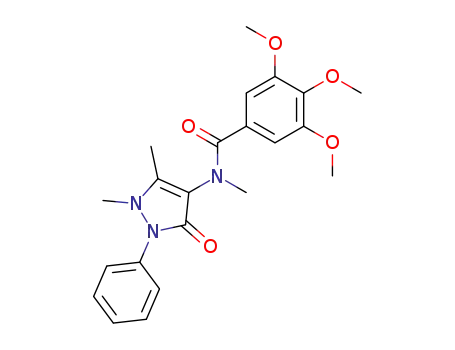 Molecular Structure of 67818-78-4 (N-(1,5-dimethyl-3-oxo-2-phenyl-2,3-dihydro-1H-pyrazol-4-yl)-3,4,5-trimethoxy-N-methylbenzamide)