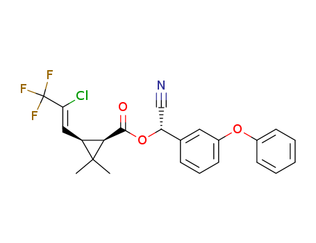 Cyclopropanecarboxylic acid, 3-((1Z)-2-chloro-3,3,3-trifluoro-1-propenyl)-2,2-dimethyl-, (R)-cyano(3-phenoxyphenyl)methyl ester, (1S,3S)-rel-(91465-08-6)