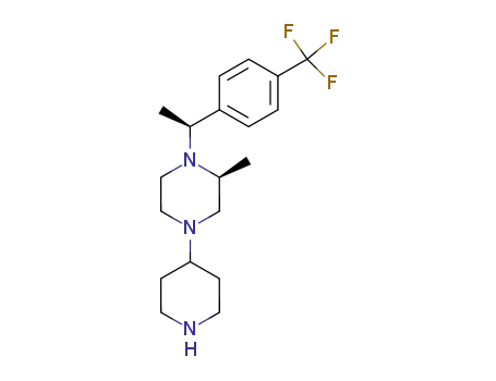 Molecular Structure of 306296-91-3 (Piperazine,
2-methyl-4-(4-piperidinyl)-1-[(1S)-1-[4-(trifluoromethyl)phenyl]ethyl]-,
(2S)-)