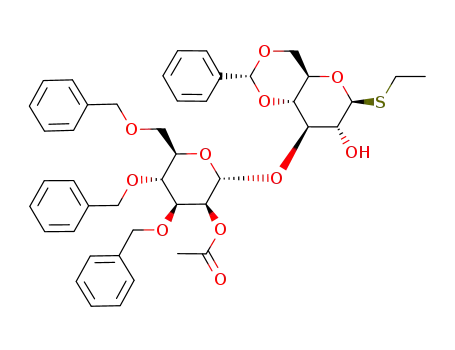 ethyl 2-O-acetyl-3,4,6-tri-O-benzyl-α-D-mannopyranosyl-(1->3)-4,6-O-benzylidene-1-thio-β-D-glucopyranoside