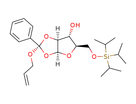 1,2-O-(α-allyloxybenzylidene)-5-O-(triisopropylsilyl)-β-D-arabinofuranose