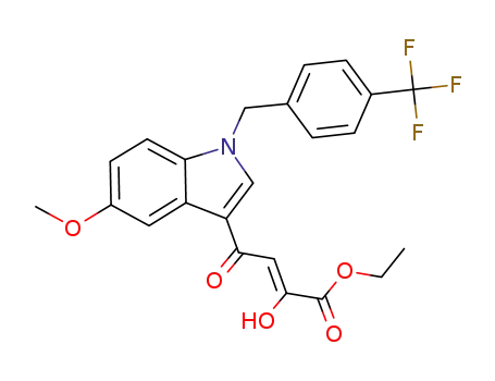 ethyl (Z)-4-[5-methoxy-1-(4-(trifluoromethyl)benzyl)-1H-indol-3-yl]-2-hydroxy-4-oxobut-2-enoate