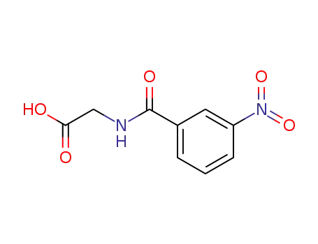 Molecular Structure of 617-10-7 ((3-NITRO-BENZOYLAMINO)-ACETIC ACID)