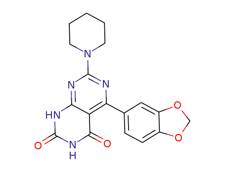 5-benzo[1,3]dioxol-5-yl-7-piperidin-1-yl-1H-pyrimido[4,5-d]pyrimidine-2,4-dione