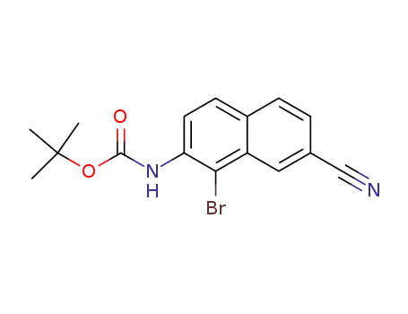 tert-butyl 1-bromo-7-cyano-2-naphthylcarbamate