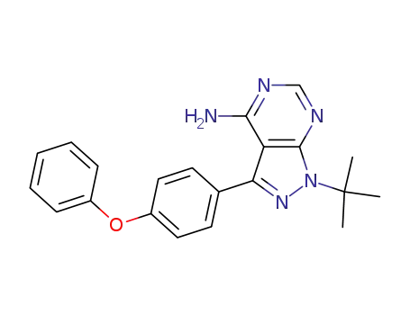 Molecular Structure of 500789-47-9 (1H-Pyrazolo[3,4-d]pyrimidin-4-amine,
1-(1,1-dimethylethyl)-3-(4-phenoxyphenyl)-)