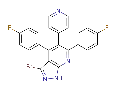 3-bromo-4,6-bis(4-fluorophenyl)-5-(4-pyridyl)-1H-pyrazolo[3,4-b]pyridine