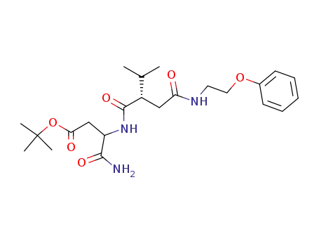4-amino-3-{3-methyl-2-[(2-phenoxy-ethylcarbamoyl)-methyl]-butyrylamino}-4-oxo-butanoic acid tert-butyl ester