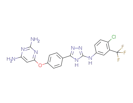 6-{4-[5-(4-chloro-3-trifluoromethyl-phenylamino)-4H-[1,2,4]triazol-3-yl]-phenoxy}-pyrimidine-2,4-diamine