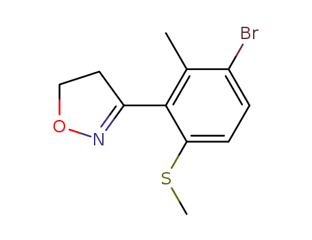 Molecular Structure of 250592-92-8 (Isoxazole, 3-[3-bromo-2-methyl-6-(methylthio)phenyl]-4,5-dihydro-)