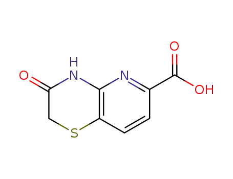 Molecular Structure of 443956-14-7 (3,4-dihydro-3-oxo-2H-pyrido[3,2-b][1,4]thiazine-6-carboxylic acid)