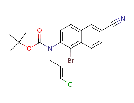 tert-butyl 1-bromo-6-cyano-2-naphthyl(3-chloro-2-propenyl)carbamate
