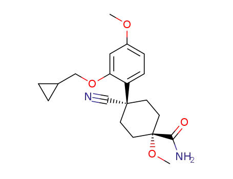 Cis-[4-Cyano-4-(3-Cyclopropylmethoxy-4-Methoxyphenyl)-1-Methoxycyclohexane-1-Carboxamide]