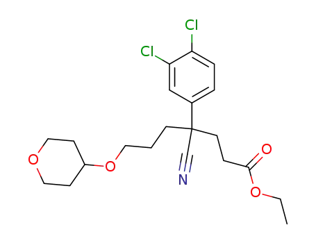 4-Cyano-4-(3,4-dichlorophenyl)-7-(tetrahydropyran-4-yloxy)-heptanoic acid ethyl ester