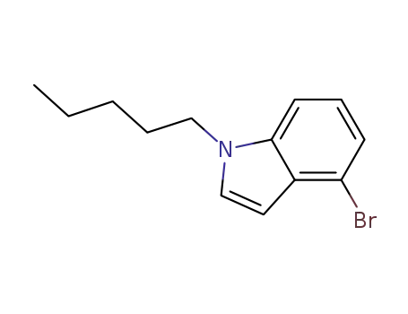 Molecular Structure of 912568-78-6 (4-bromo-1-pentyl-1H-indole)