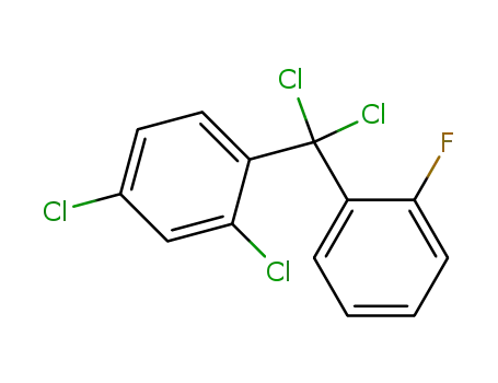 Molecular Structure of 917751-97-4 (Benzene, 2,4-dichloro-1-[dichloro(2-fluorophenyl)methyl]-)