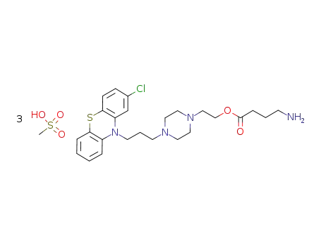 4-[3-(2-chloro-10H-phenothiazin-10-yl)propyl]-1-piperazineethyl 4-aminobutyryl ester trimesylate