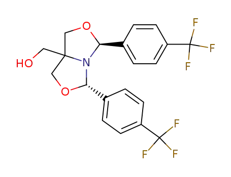 2,8-di-(p-trifluoromethylphenyl)-5-hydroxymethyl-1-aza-3,7-dioxabicyclo[3.3.0]octane