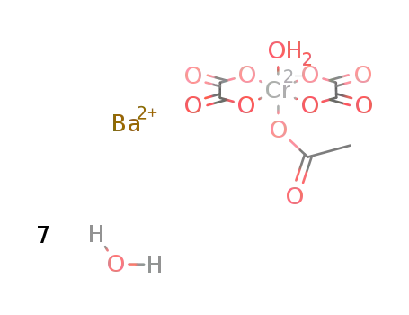 trans-barium acetatodioxalatoaquochromate(III) *7H2O