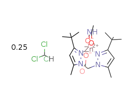 [bis(5-tert-butyl-3-methylpyrazol-2-yl)acetato](acetohydroxamato)zinc(II) * 0.25 CHCl3